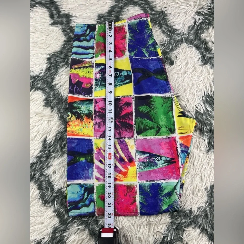 Salt life Men’s Multi-color Board Shorts SLX-QD Vapor Stretch Size 34